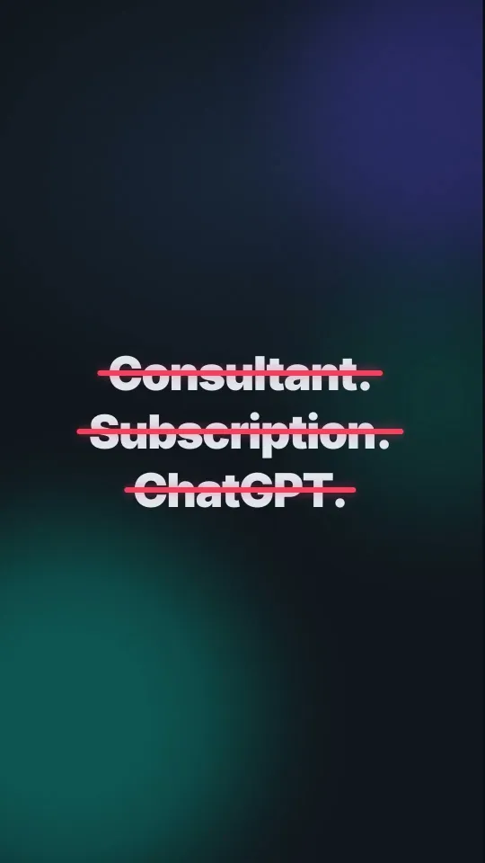Consultant, subscription and ChatGPT crossed out next to Evalora